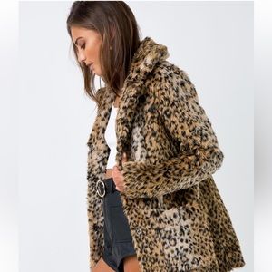 Princess Polly: Winona Faux Fur Leopard Jacket